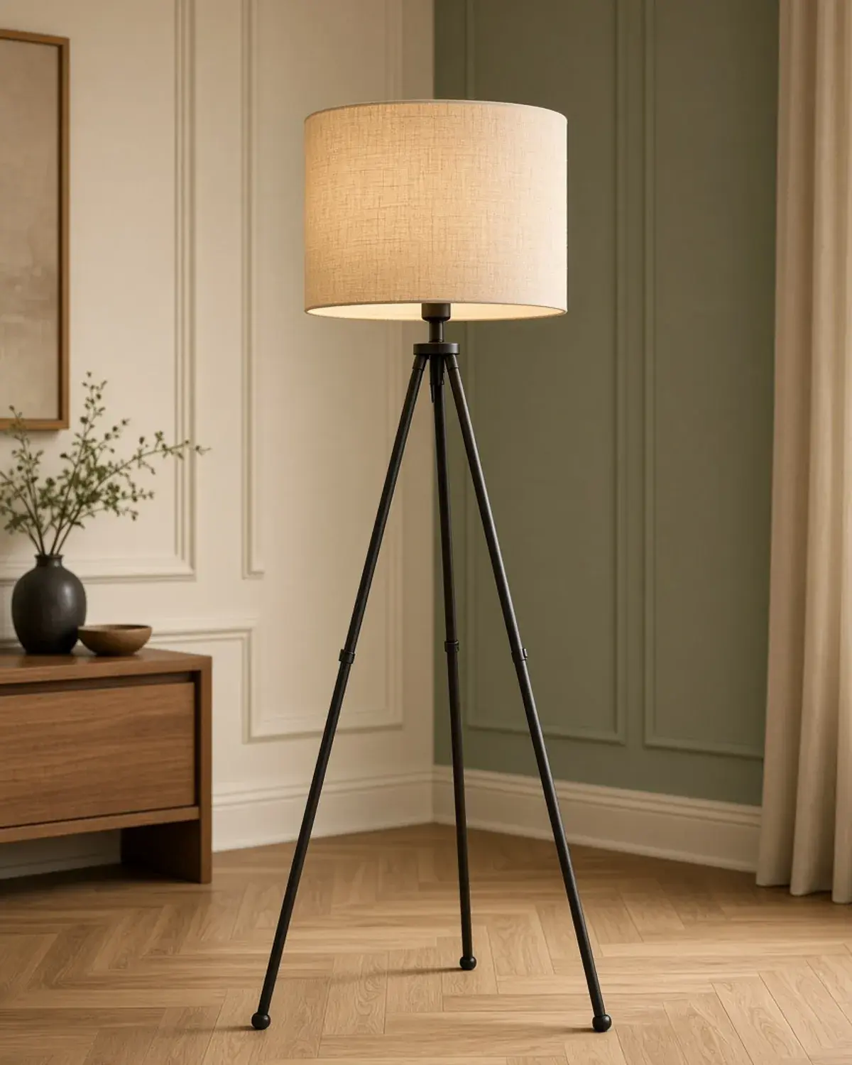 Linen Floor Lamp — Lighting LUQNARO